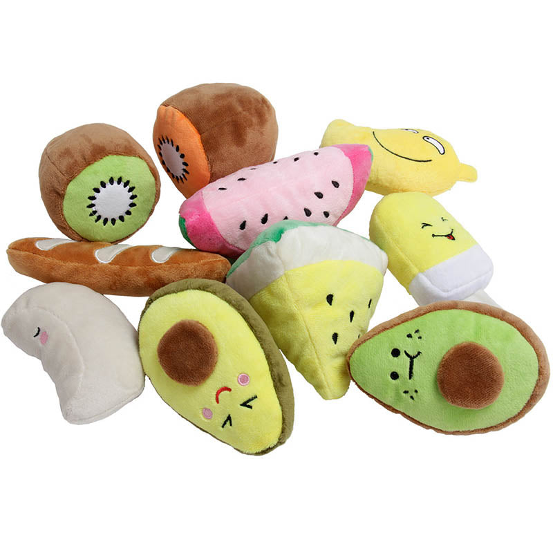 Squaky Fruit Pet Toys